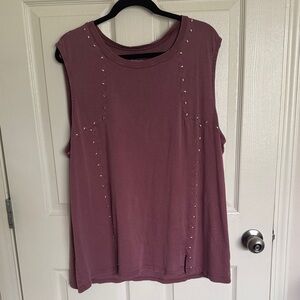 Torrid Mauve Studded Muscle Tee. Size 1X.